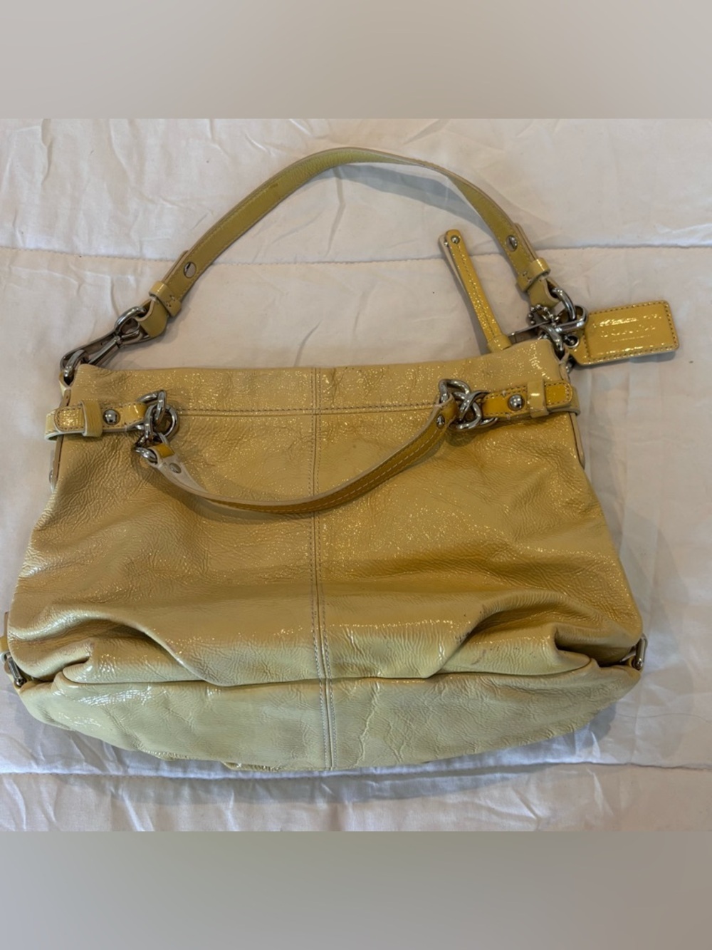 Vintage Coach yellow shoulder bag